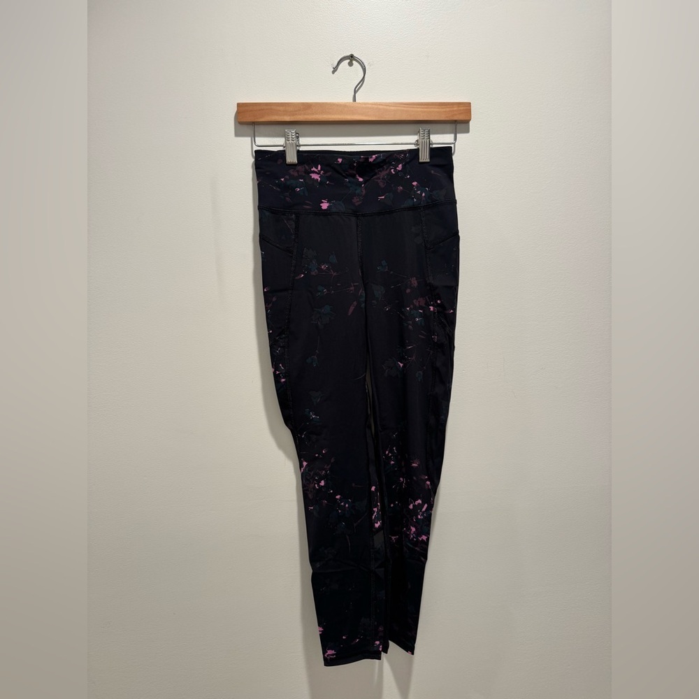 Sweaty Betty Zero Gravity High-Waisted Black Floral Leggings XS